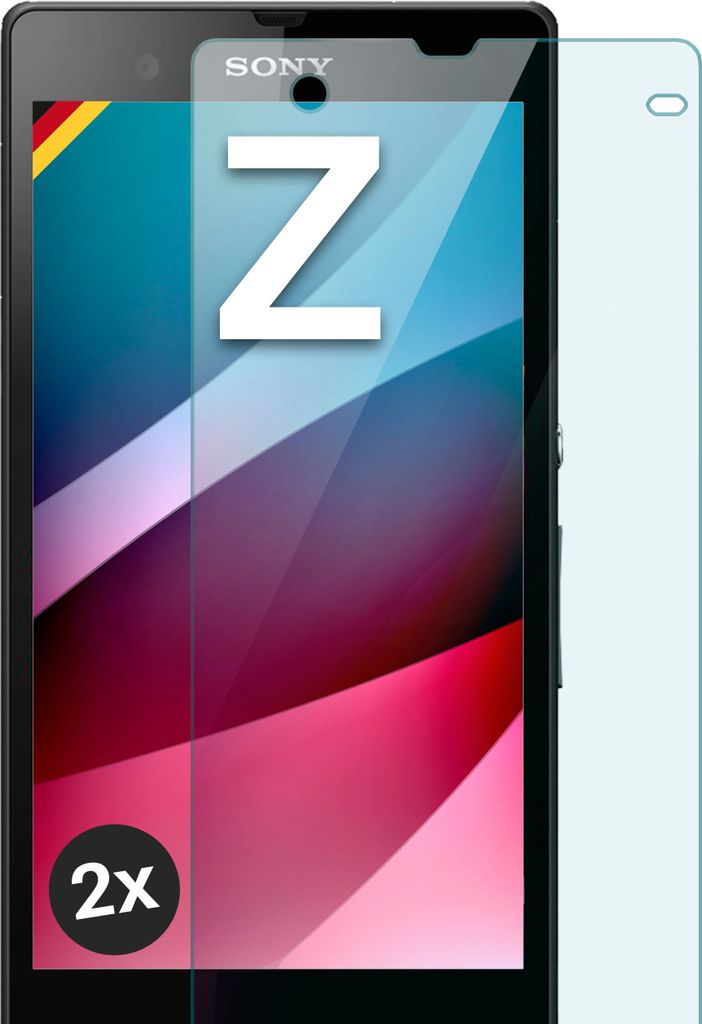 SCHUTZFOLIE FÜR SONY XPERIA Z - ECHTGLAS, Stückzahl:2er Set