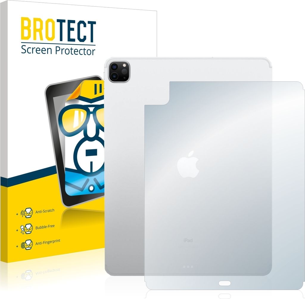 Für Apple iPad 12.9" Pro WiFi 2021 (Rückseite, 5. Gen.) Schutzfolie BROTECT Displayschutz Display Schutz Folie Klar Transparent