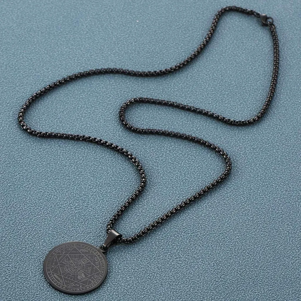 Collier Amulette Archanges Acier Inoxydable - Gravure Laser de Précision