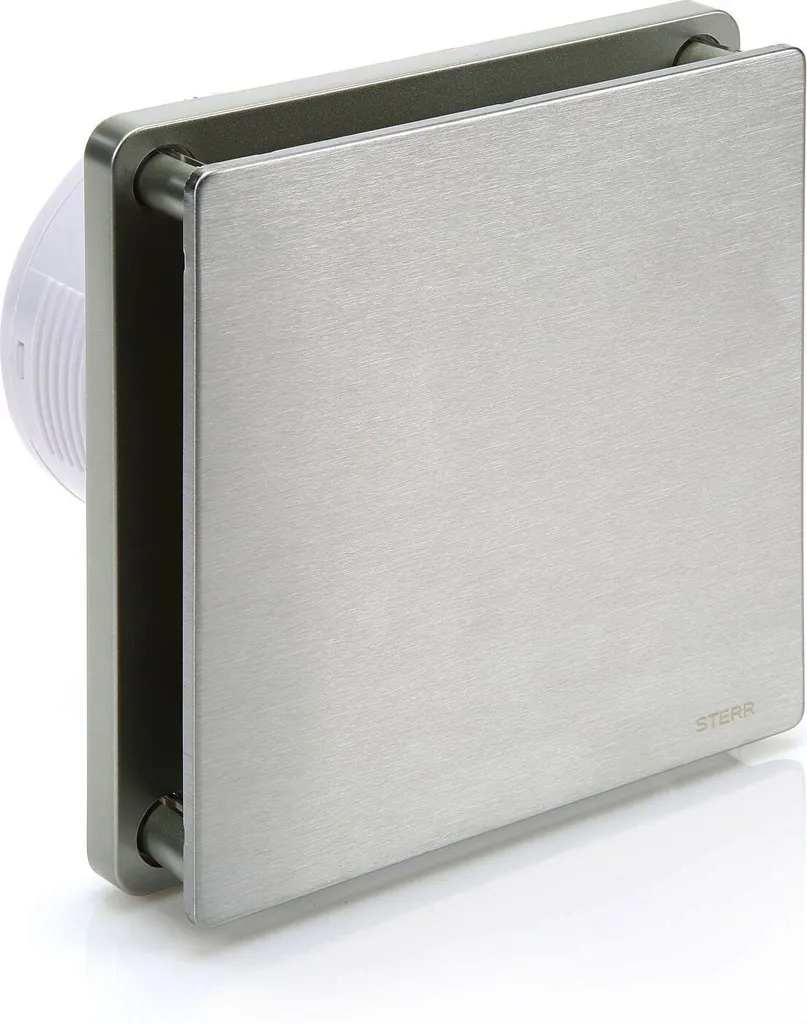 Aérateur de salle de bain design argenté BFS100T-S de 100mm silencieux