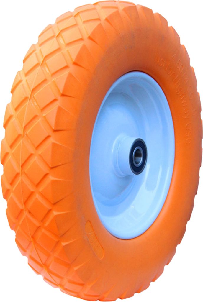 BKshop | Schubkarrenrad 4.00-8 - Vollgummi - Robust und Langlebig - Ideal für Gartenarbeiten - Schubkarrenreifen - Rad für Schubkarre - mit Achse...
