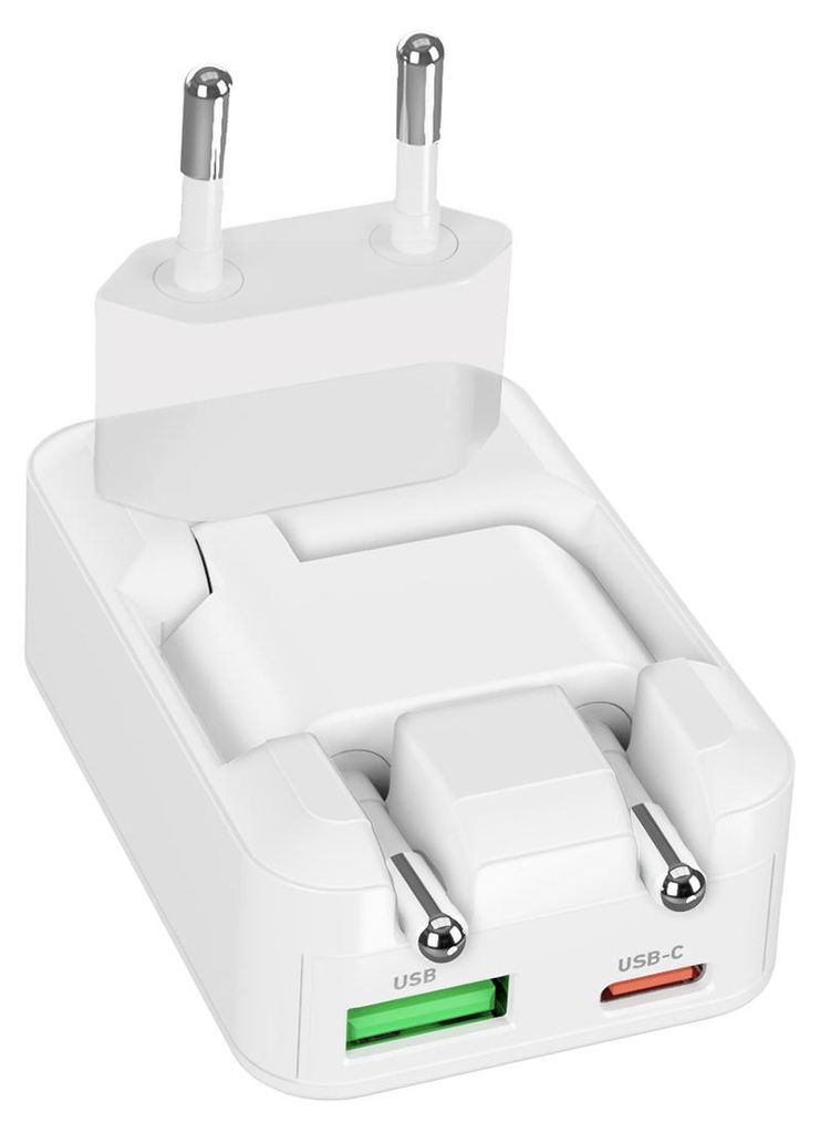 SBS Flexi-Wandladegerät 45W mit klappbarem Stecker Produktbild 