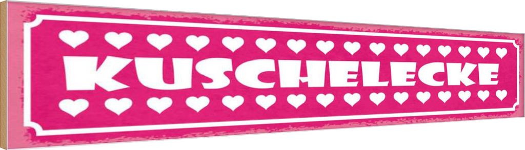 vianmo Holzschild 10x46 cm Kuschelecke Herzen