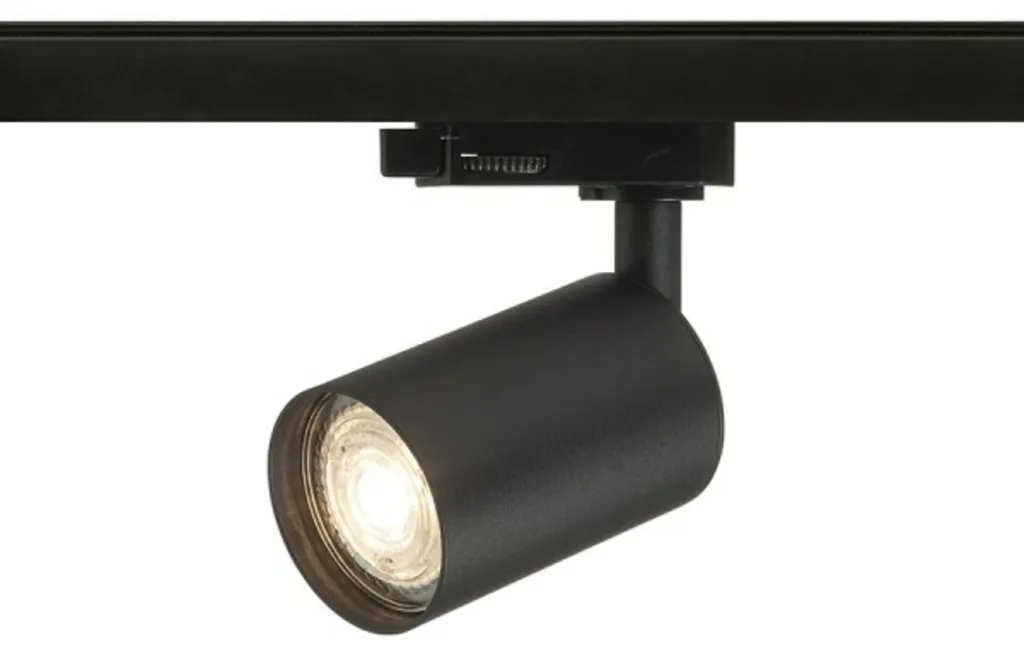 Projecteur de rail noir pour système triphasé RENDL DUDE LED GU10 9W