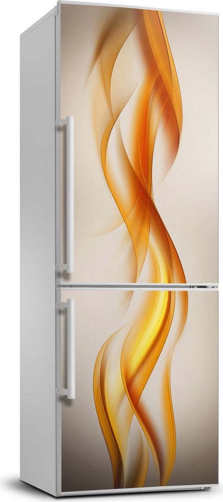 Tulup Kühlschrankdekoration - 70x190 cm - Aufkleber auf dem Kühlschrank - abstrakte Wellen