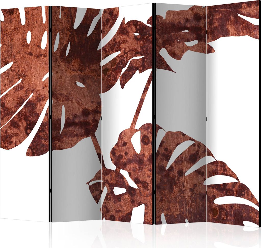 Neuheit! Dekorativer Paravent Raumteiler Trennwand Foto-Paravent Spanische Wand XXL MONSTERA BLÄTTER 225x172 cm b-C-0742-z-c