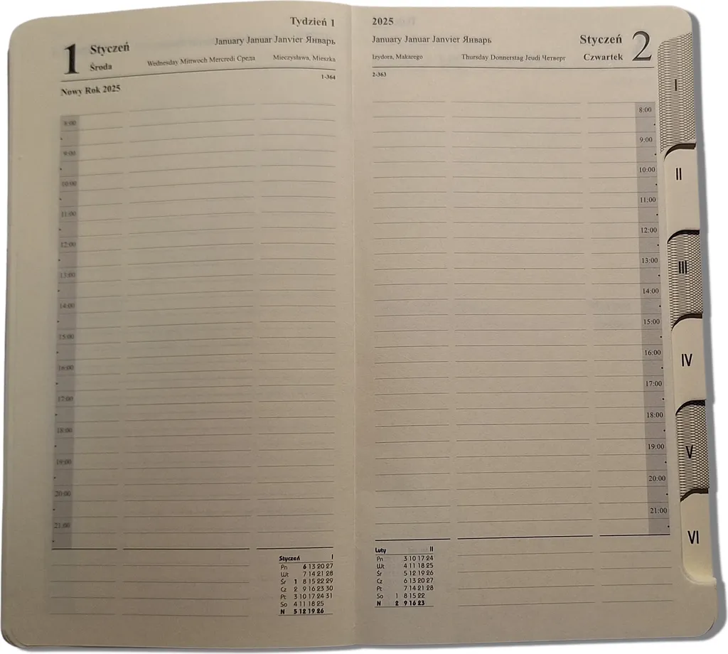 Calendrier B6 marron avec insert 38B idéal pour l'organisation pro - 2