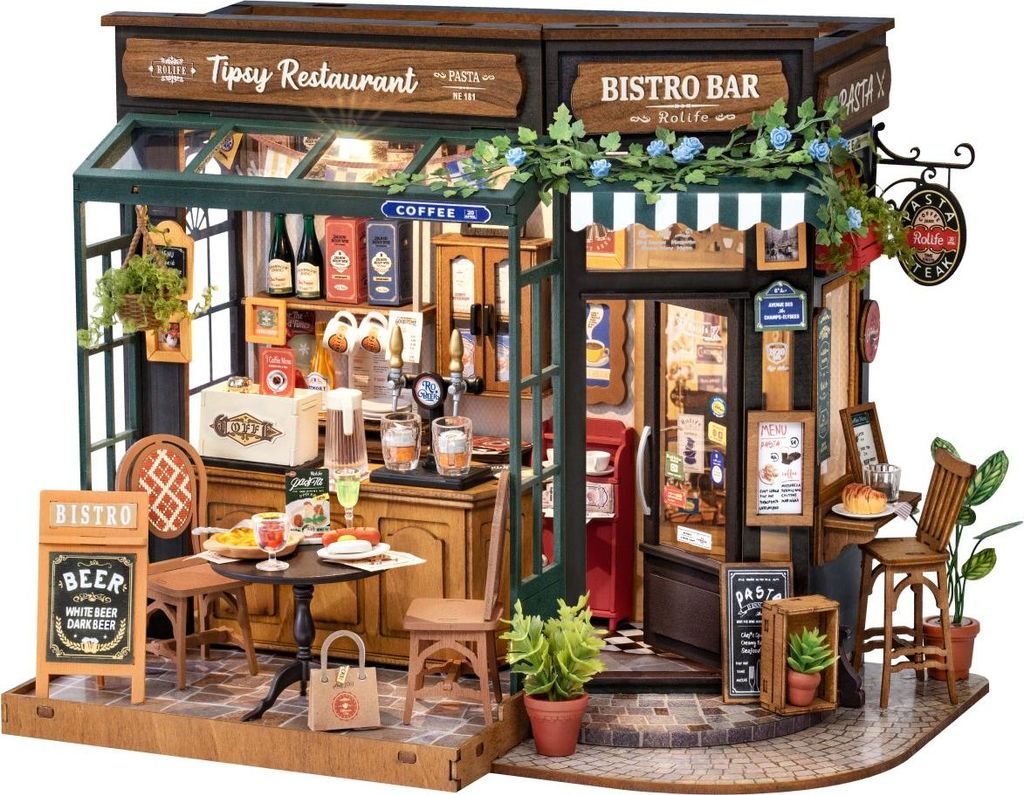 Rolife Puzzle 3D en bois DIY 'Tipsy Restaurant Image du produit 