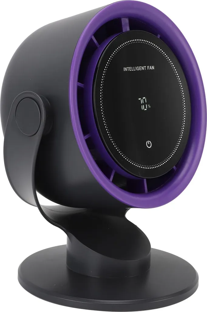 Petit ventilateur portable silencieux avec affichage digital LED Noir