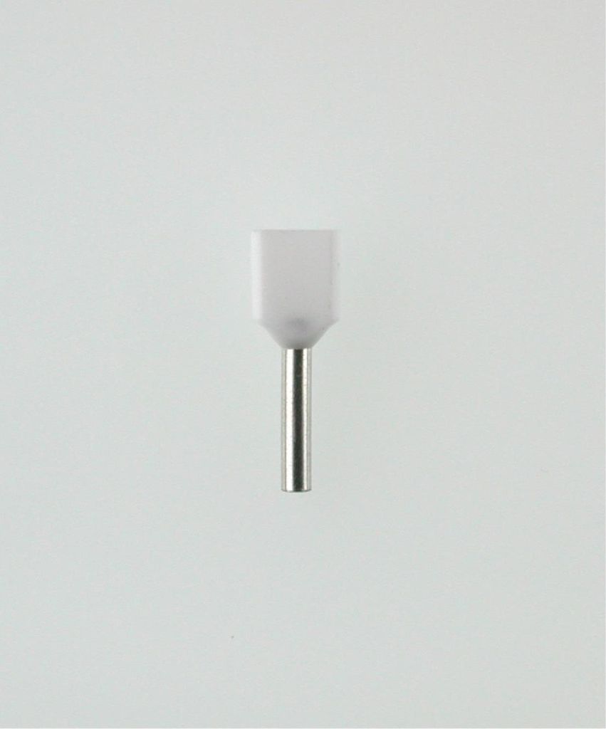 TWIN-Aderendhülsen isoliert, Größe N, Farbe Kodierung DIN Querschnitt 2x 0,5mm² weiß - 1 Stück