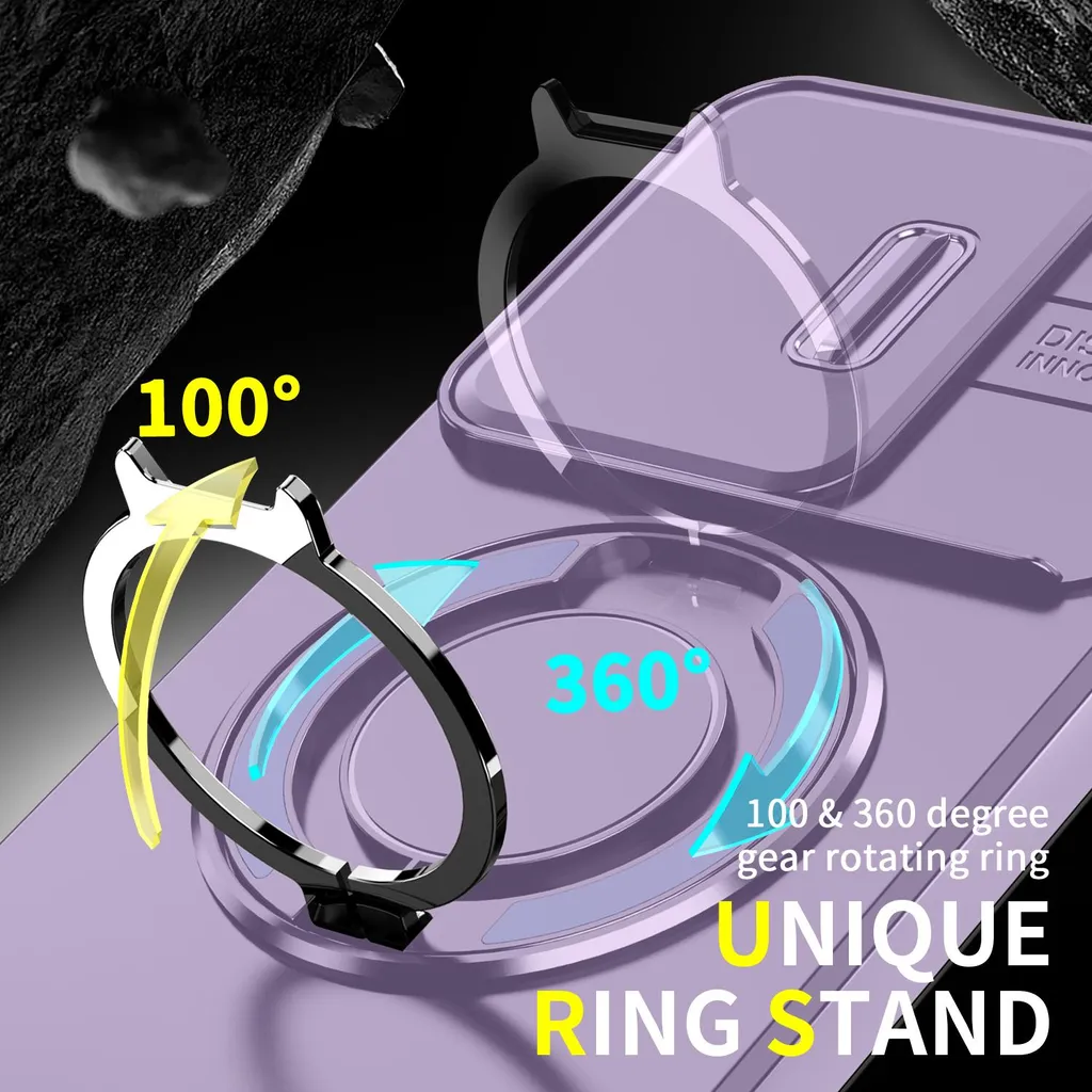 Vivo V60 Case Purple con Supporto Magnetico e Camera Slider - 8