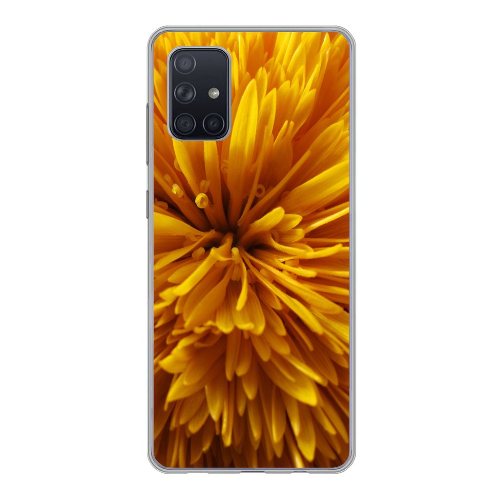MuchoWow Handyhülle Schutzhülle Hülle für Samsung Galaxy A51 5G Löwenzahn - Gelb - Abstrakt Silikon Softcase Handy Hülle - Abbildung