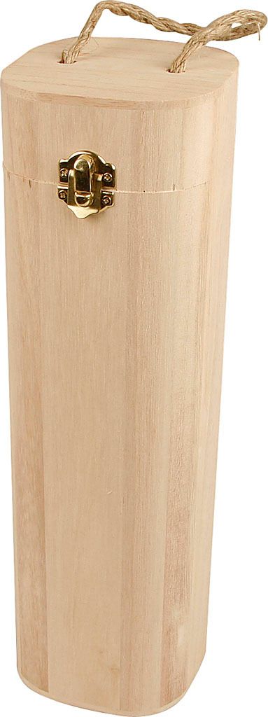 Creativ Company Weinkiste aus Holz mit Schlaufe, H: 34 cm, Maße 10x10 cm, 1 Stück