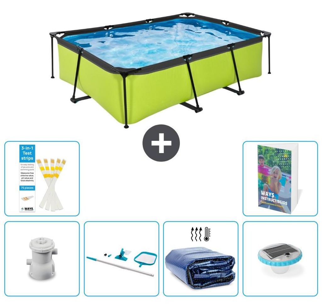 Exit Pool Rechteckig - 220x150x65 cm - 7-teilig S305