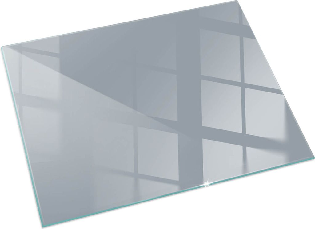 Farbe Grau – Glasbodenplatte für – Kaminofen – Kaminplatte Glas – Schutzglas – Funkenschutzplatte –Glasbodenplatte Feuerfeste – Hitz...