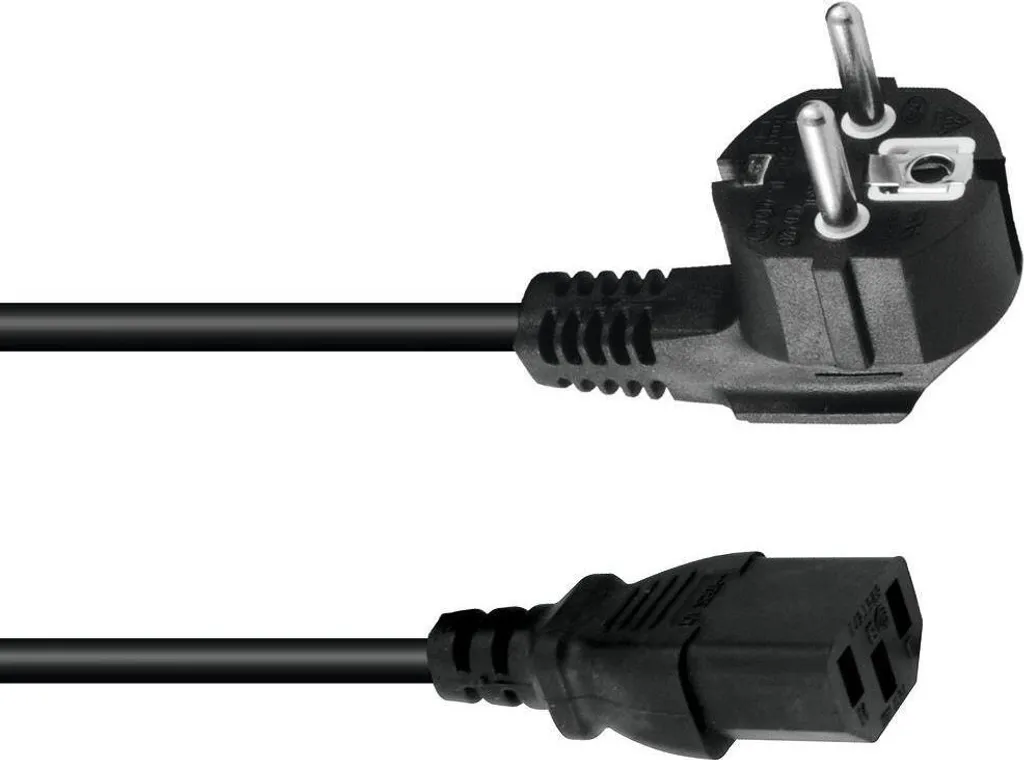 Cavo Alimentazione Professionale H05VV-F 3G1 5m Nero con Spina Schuko