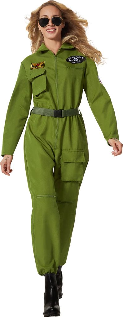 dressforfun Damenkostüm Jet Fighter Pilot