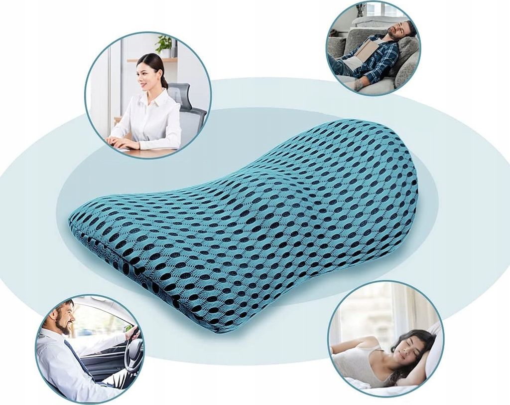 Orthopädisches Lendenkissen aus Memory Foam BLAU - Produktbild 8