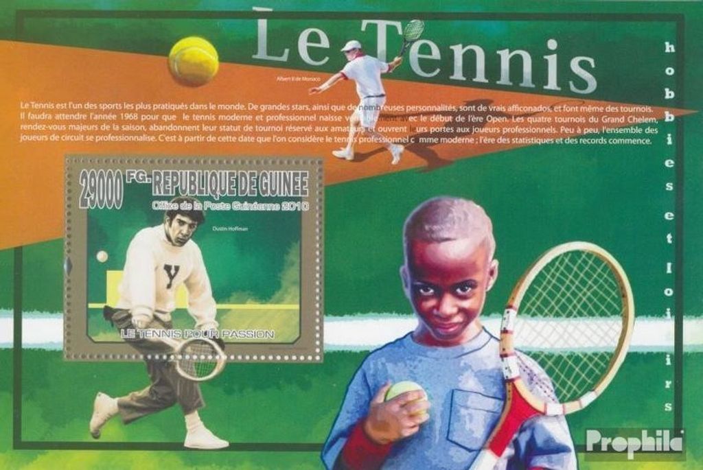 Briefmarken Guinea 2010 Mi Block 1819 (kompl. Ausgabe) postfrisch Rasentennis (Dustin Hoffman)