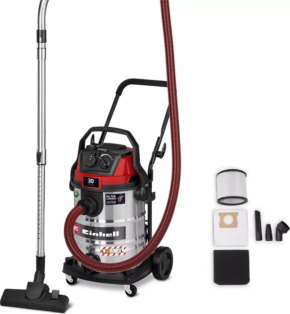 Aspirateur de chantier eau et poussières 1150W avec grande cuve 30L