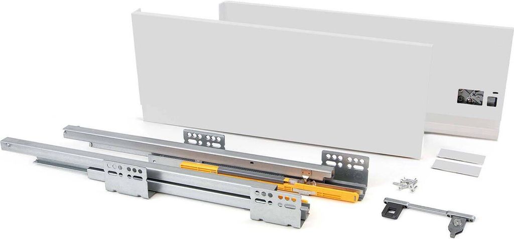 Emuca Concept Schublade 30 kg Höhe 185 mm, 500, Weiß, Stahl