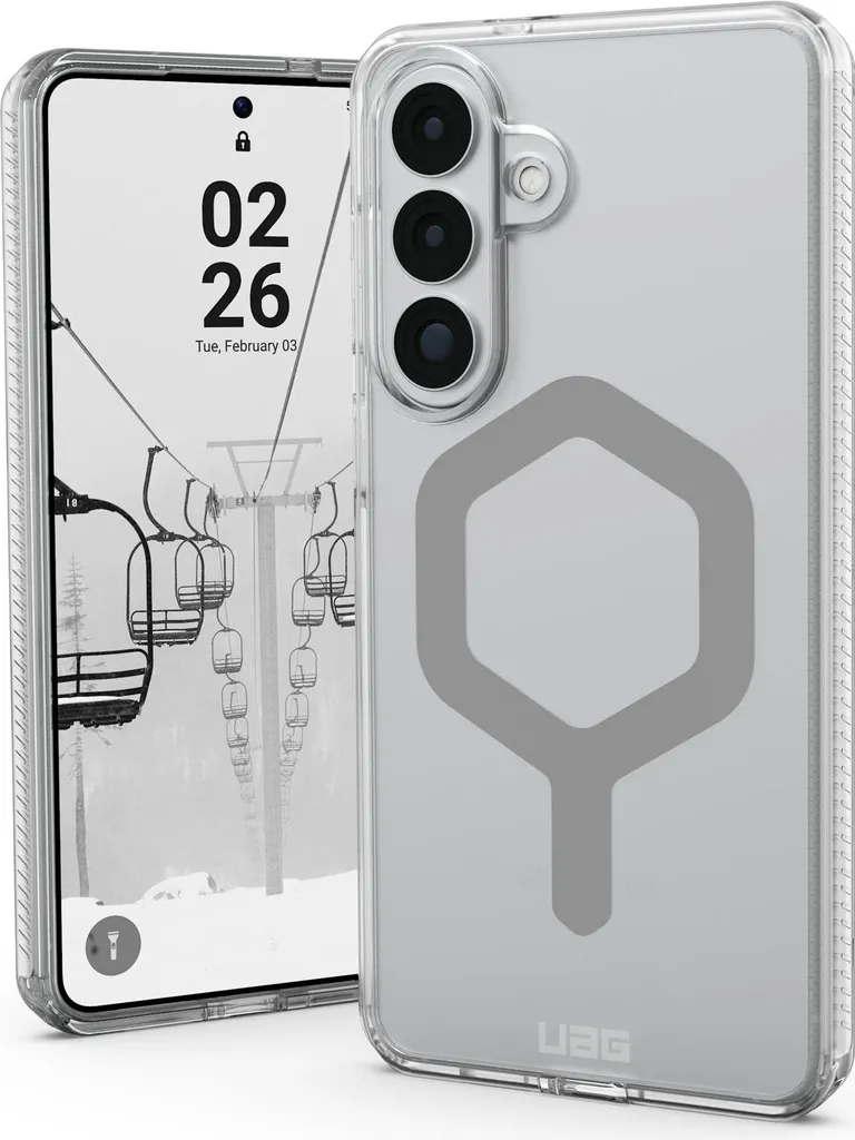 UAG Plyo per Galaxy S26+ Plus - Cover Trasparente Rugged Ice Silver