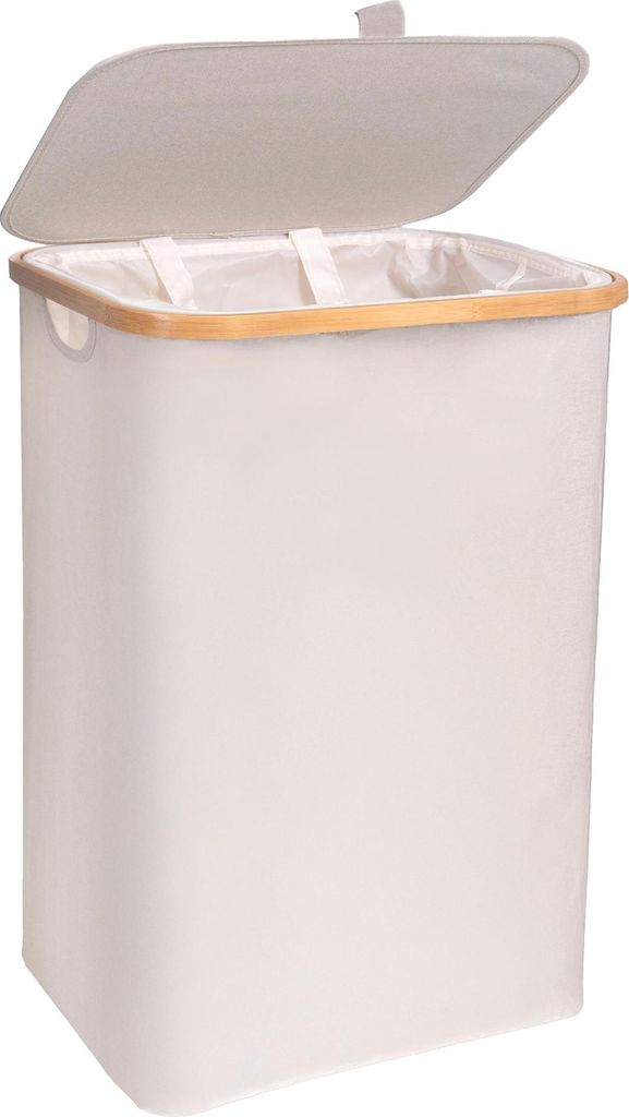 osoltus Wäschesortierer Nelson 1-Fach Wäschekorb Bambus beige 60 cm