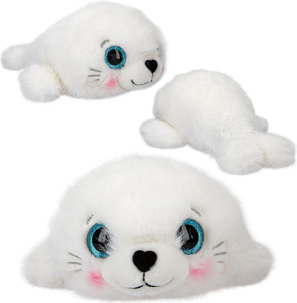 Cadeau Enfant Peluche Phoque Blanc Princess Mimi pour Sommeil Paisible