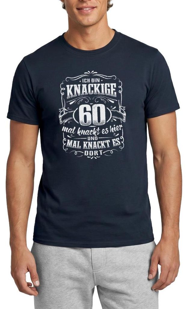 Spreadshirt 60. Geburtstag | Knackige 60 Jahre Männer T-Shirt, XL, Navy