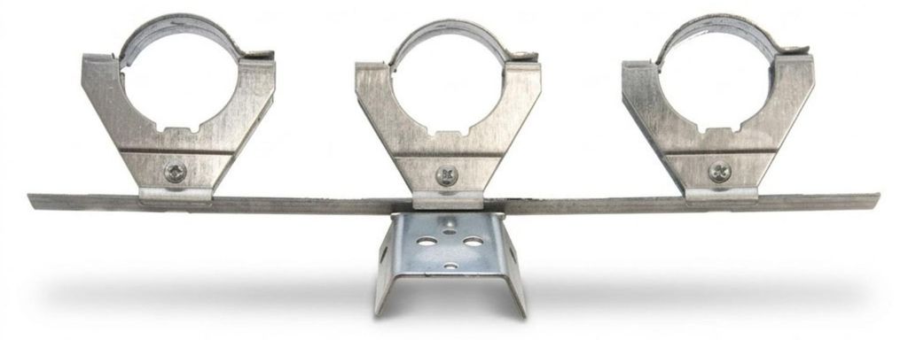 PremiumX Multifeedhalter 3-Fach 40mm Durchmesser Stahl verzinkt breit