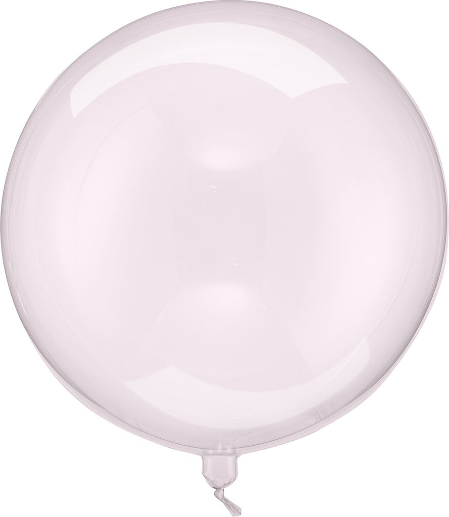 Folienballon rund 40cm Transparent Rosa