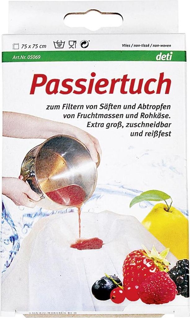 DETI Passiertuch 75x75cm weiß