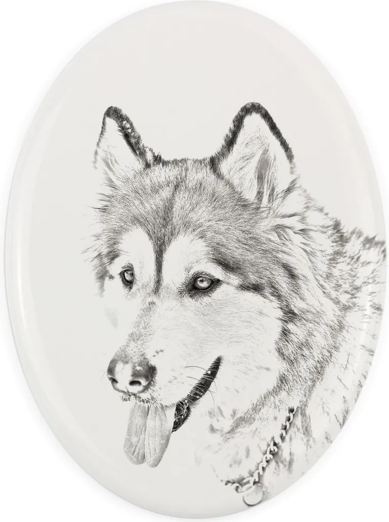Ricordo Eterno Alaska Malamute | Targa Art-Dog Personalizzata Lapide