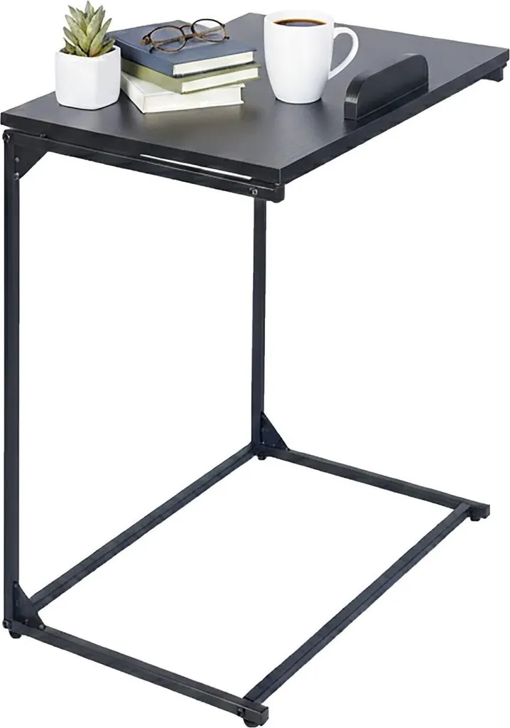 Support d'Ordinateur Inclinable et Table de Lit en C - Design Anthracite - 8