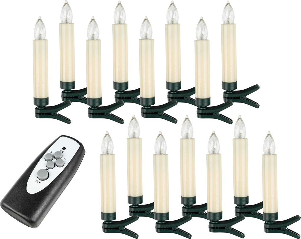 LED Kerzen 15er kabellos mit Fernbedienung/Timer  warmweiß Produktbild 