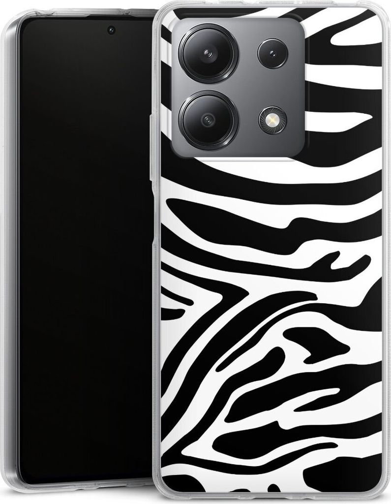 DeinDesign Handyhülle für Xiaomi Redmi Note 13 5G Silikon Hülle Case Smartphone Schutzhülle Animal-Look Animalprint Zebra