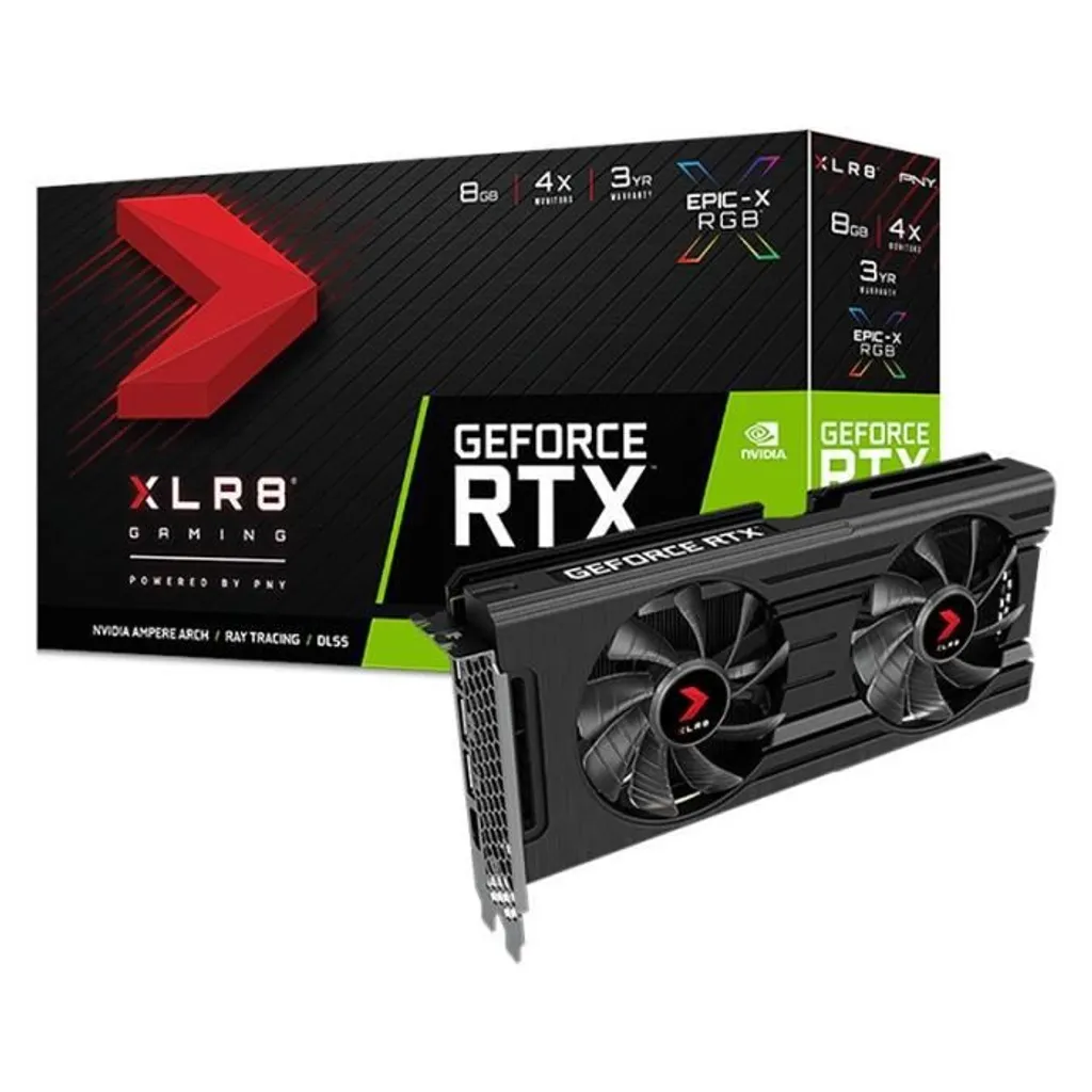 PNY GeForce RTX 3050 8GB XLR8 carte graphique RGB ventilateur double