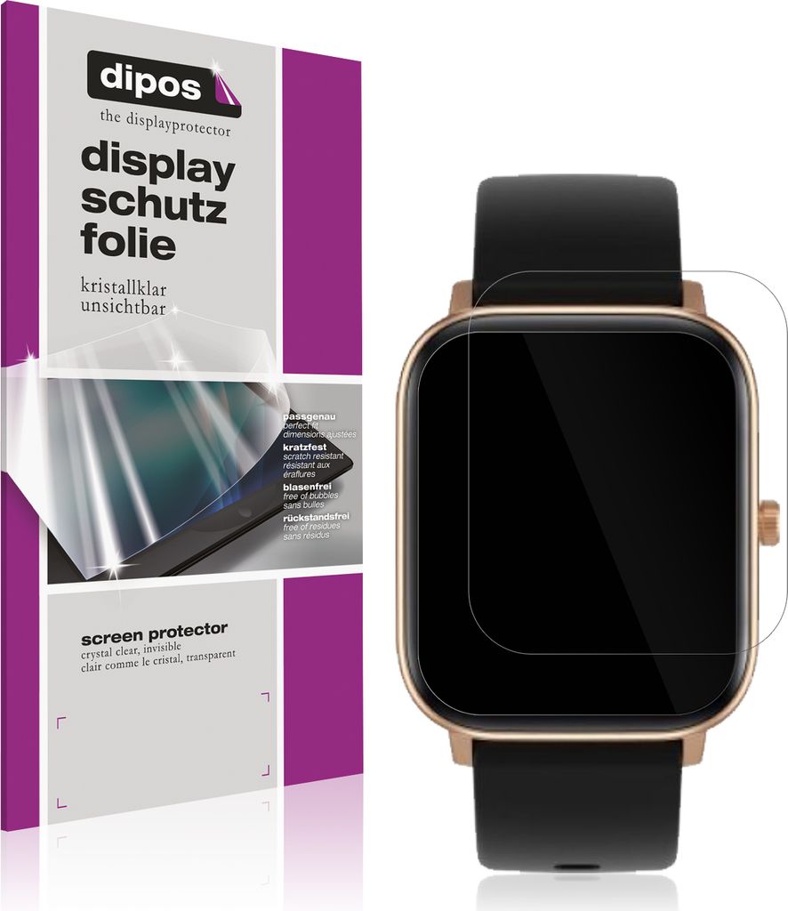 5x Schutzfolie für Noise ColorFit Icon 2 klar Displayschutzfolie Folie Display Schutz dipos