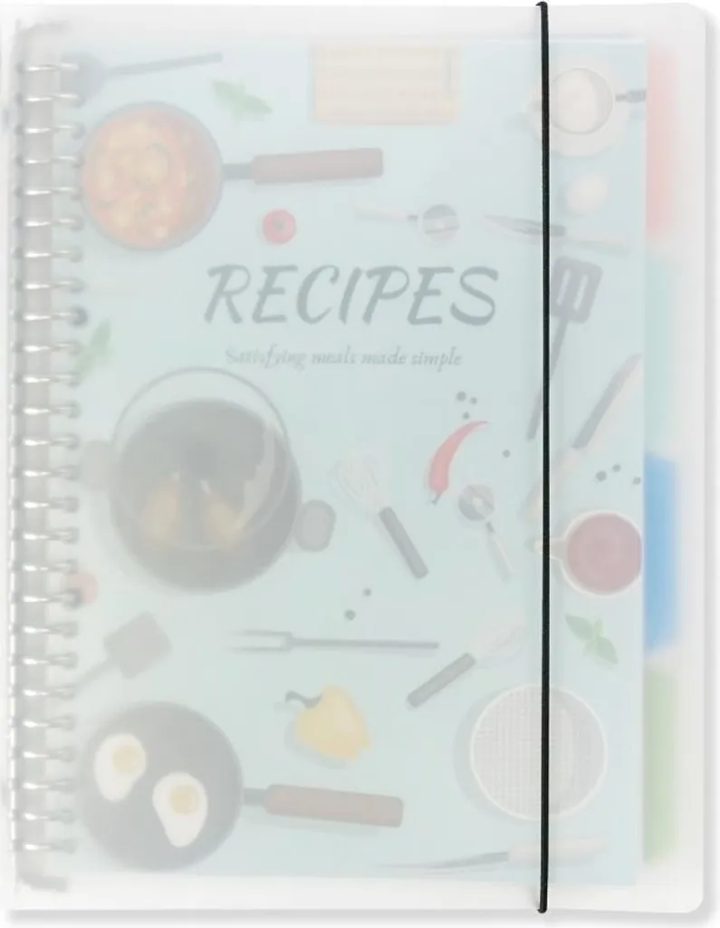 Cahier de Recettes à Remplir Bleu - Grand Classeur Cuisine Créatif