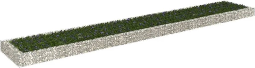 Möbel Gabionen-Hochbeet Verzinkter Stahl 600x100x20 cm - Beete 151316