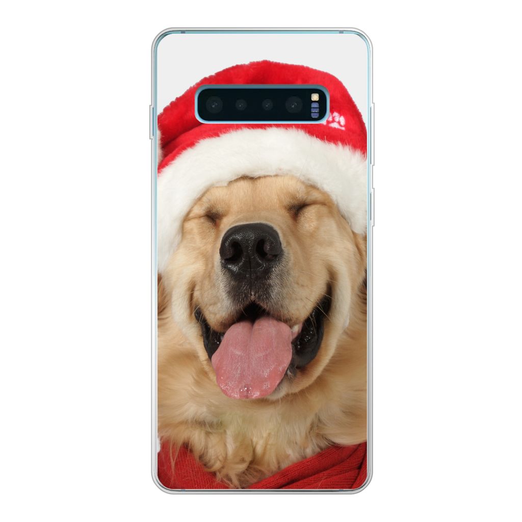 MuchoWow Handyhülle Schutzhülle Hülle für Samsung Galaxy S10 Lite Hund - Lustig - Lachen - Kinder - Jungen - Mädchen Silikon Softcase Handy ...