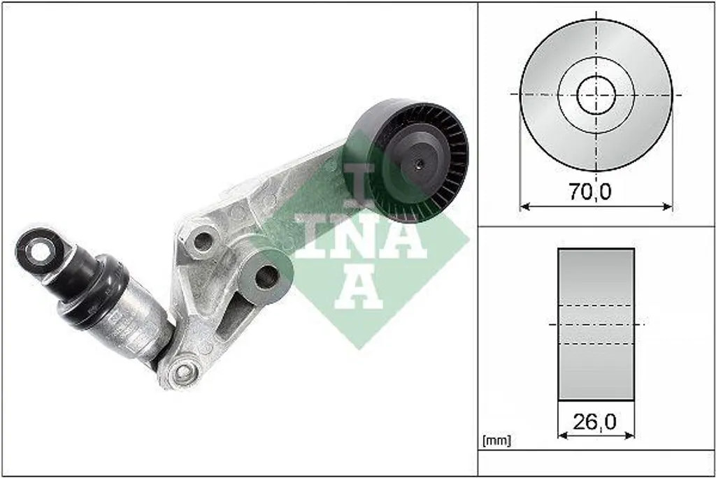 INA 534 0016 10 Tendicinghia, cinghia trapezoidale dentata OE 1136000149 compatibile con RAV 4, MR 2, Matrix, Corolla, Celica, Avensis, Auris