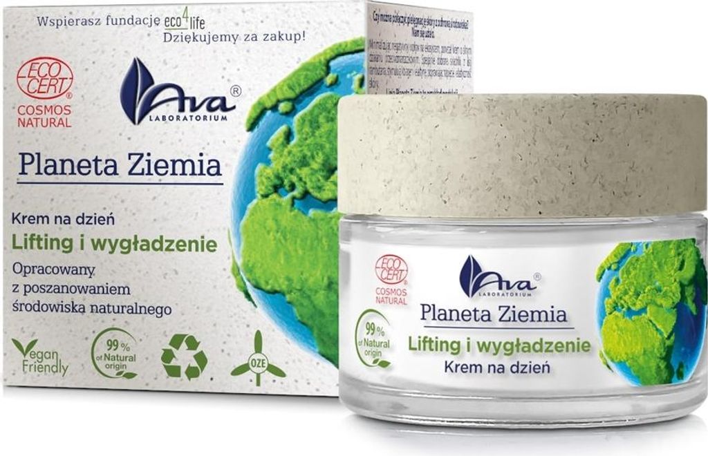 Ava Laboratorium Planeta Ziemia Krem na dzień lifting i wygładzenie, 50 ml