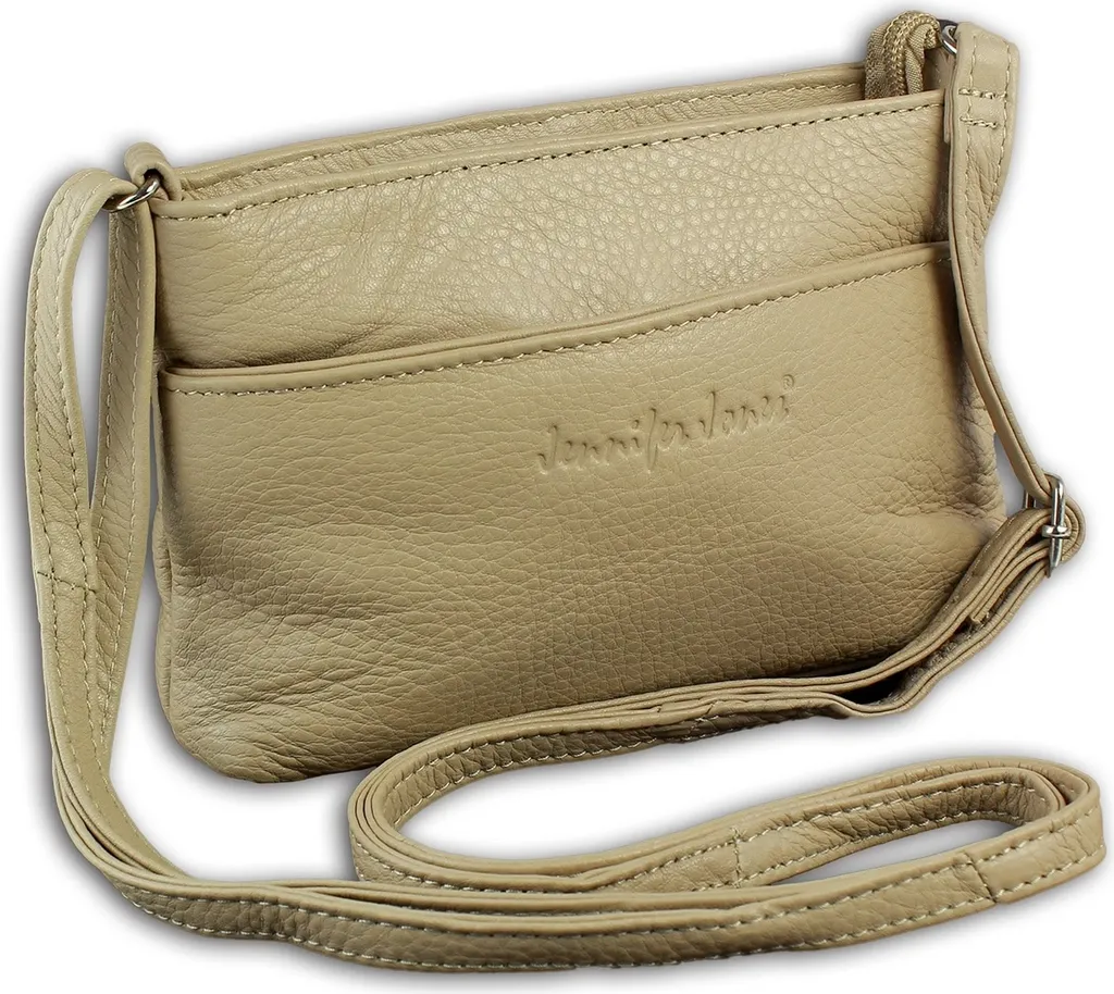 Clutch Jennifer Jones Pelle Beige 21,5x14 cm - Borsa Sera OTJ1460C