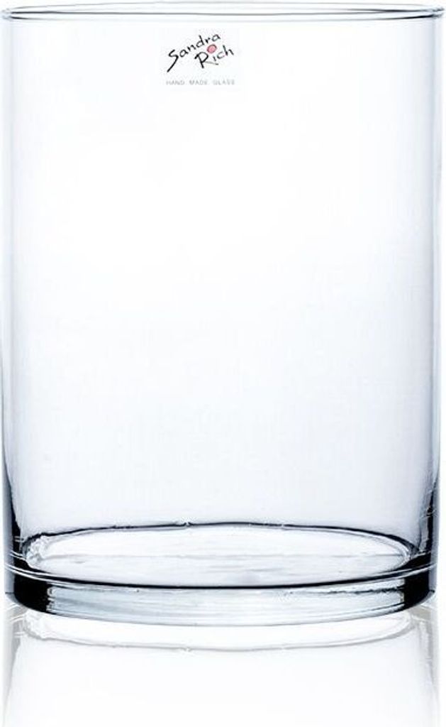6 Zylinder Glasvasen H. 20cm D. 15cm Dekoglas CYLI Sandra Rich