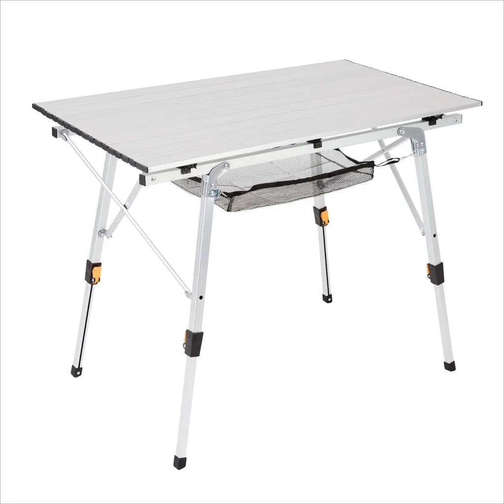Table de camping ajustable AREBOS structure légère pliable 90x51 cm - 12