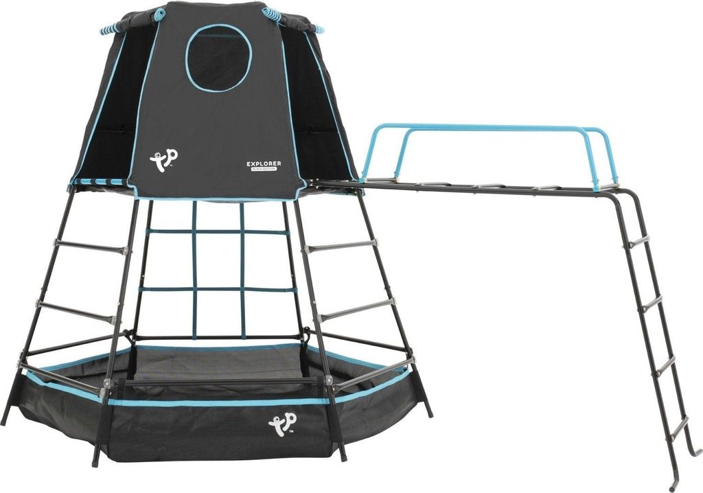 Evolutiver Spielturm mit Affenbrücke EXPLORER TOUR Schwarz Produktbild 