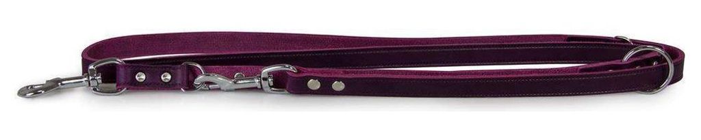 Das Lederband Hunde Führleine Weinheim Violet, Maße: 200 cm / 18 mm