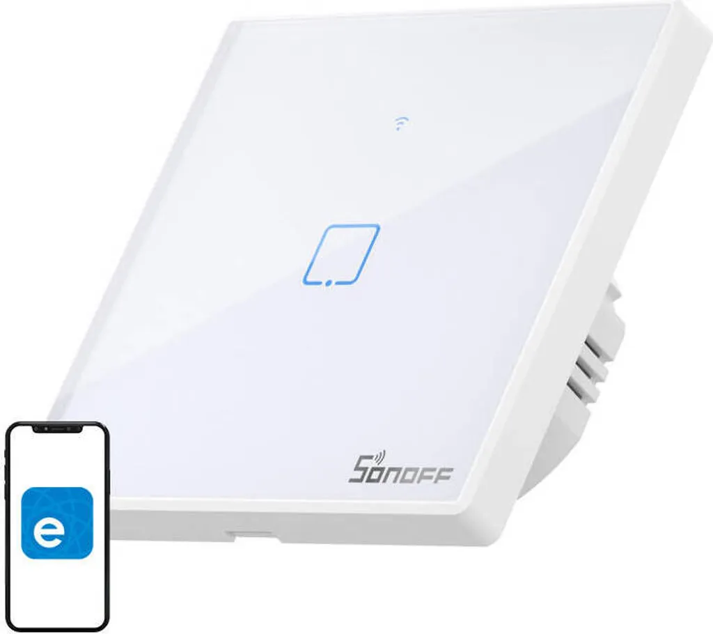 Interruttore Smart Touch Sonoff T2 EU TX Bianco: Estetica e Funzione