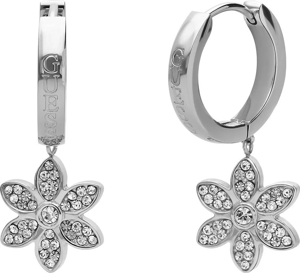 Orecchini Donna Guess White Lotus Acciaio Silver - Elegante & Chic